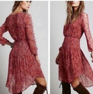 Free People Rose Open Waters Charlotte Midi Dress Size L
